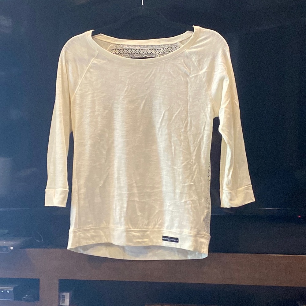 Grunt Style Lace back 3/4 sleeve top